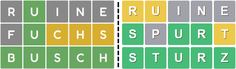 Zwei Wordle-Gedichte