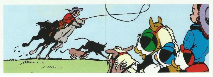 Panini Donald Duck Sticker Story, Sticker #208-209 (<i>Im alten Kalifornien</i>)