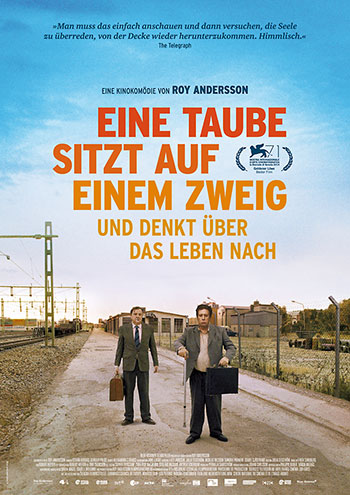 Eine Taube sitzt auf einem Zweig und denkt über das Leben nach (Roy Andersson)